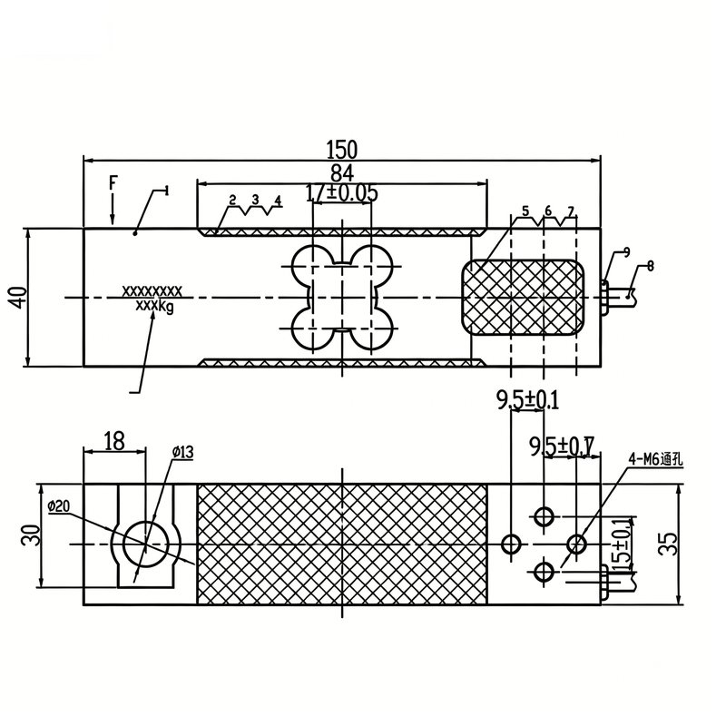 MLC638 平台秤称重传感器500kg MLC638 平台秤称重传感器500kg