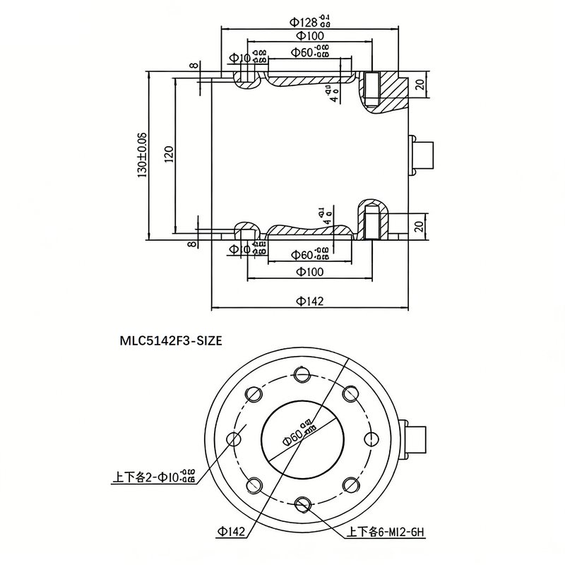 MLC5142F3 三分力测力传感器 MLC5142F3 三分力测力传感器