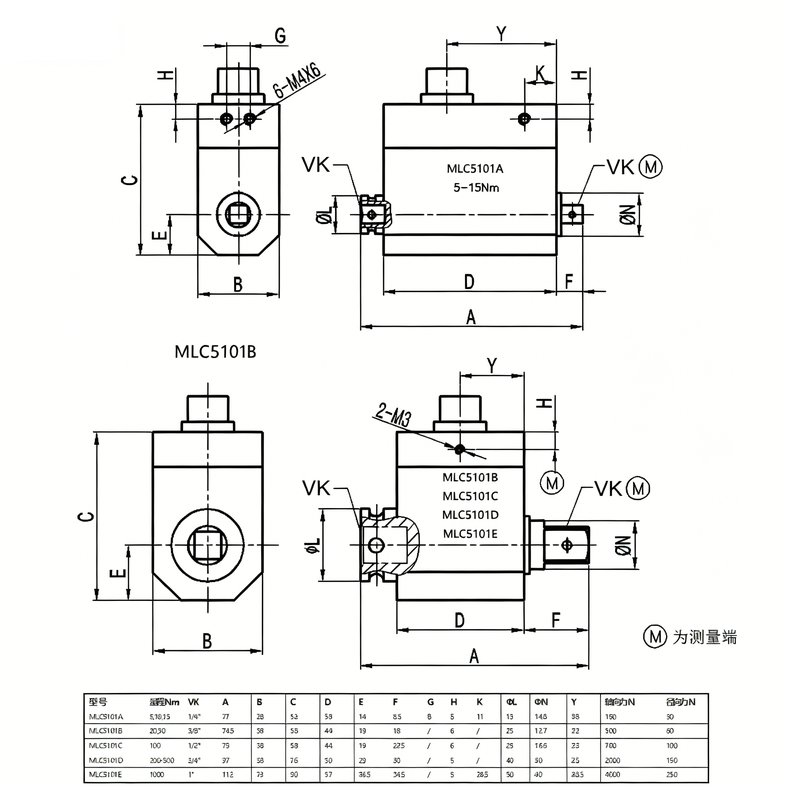 MLC5101 马达轴式动态扭矩传感器 MLC5101 马达轴式动态扭矩传感器