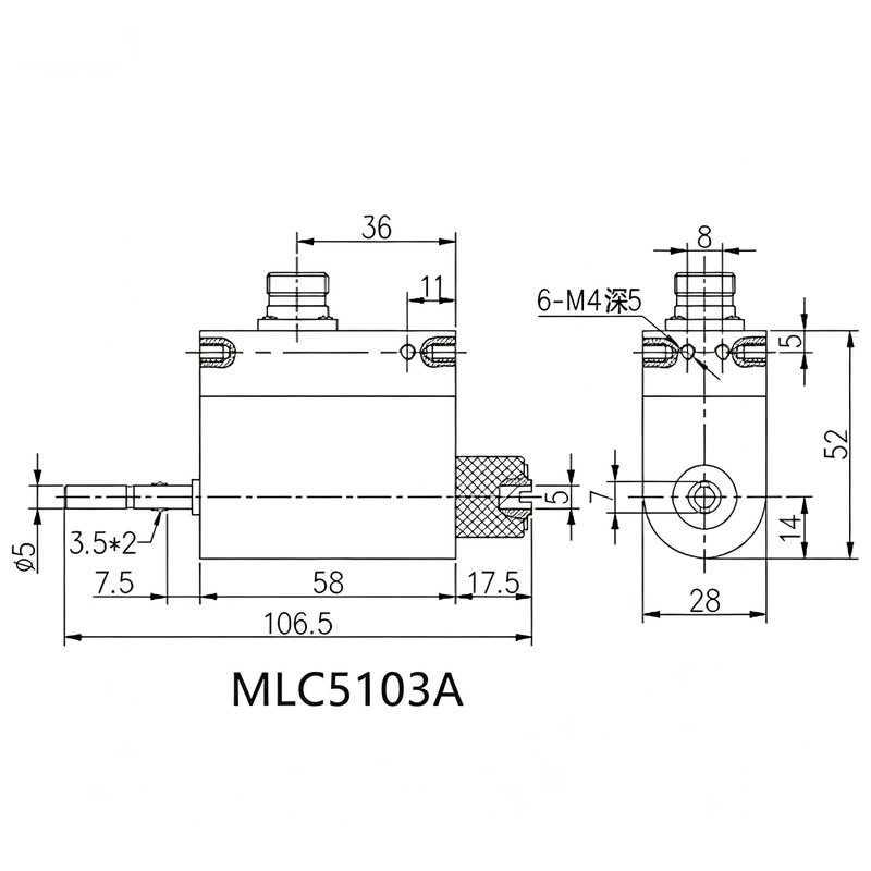 MLC5103B 自动螺丝机微型动态扭力传感器 MLC5103B 自动螺丝机微型动态扭力传感器