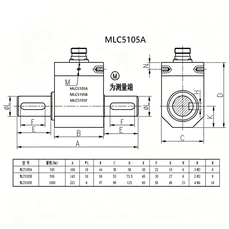 MLC5105A 马达轴式动态扭矩传感器 MLC5105A 马达轴式动态扭矩传感器
