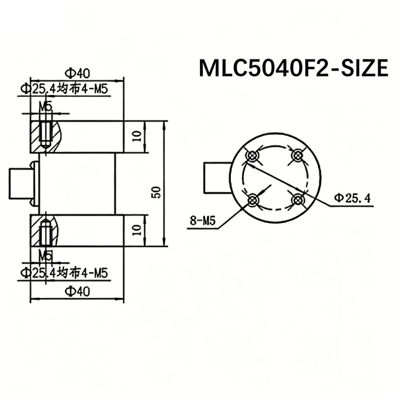 MLC5040f2 二分力测力传感器 MLC5040f2 二分力测力传感器