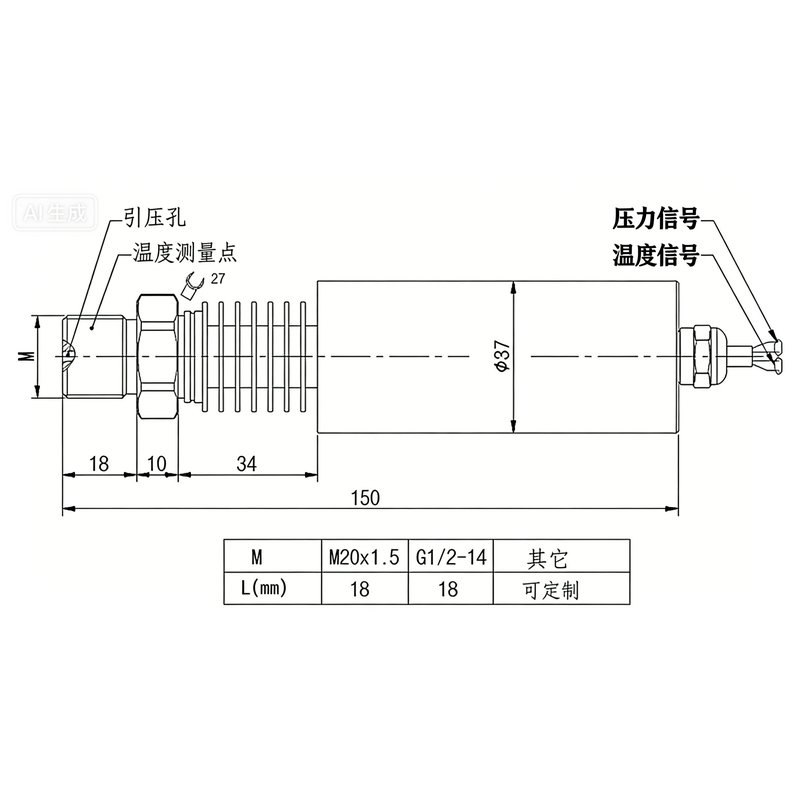 MPT205 双功能温度压力变送器 MPT205 双功能温度压力变送器