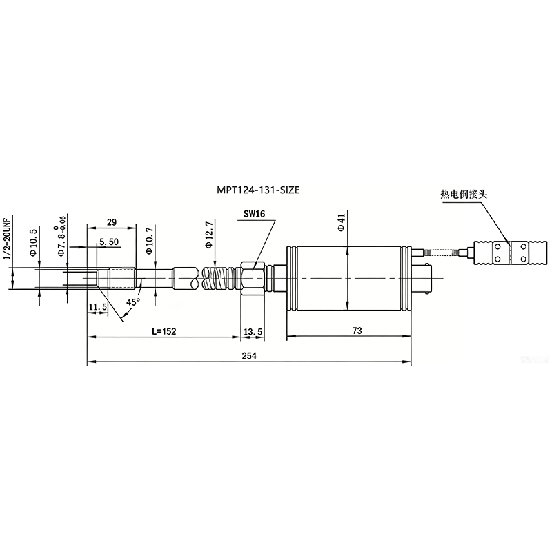 MPT124-131温压一体 注塑机高温熔体温度压力传感器 MPT124-131温压一体 注塑机高温熔体温度压力传感器