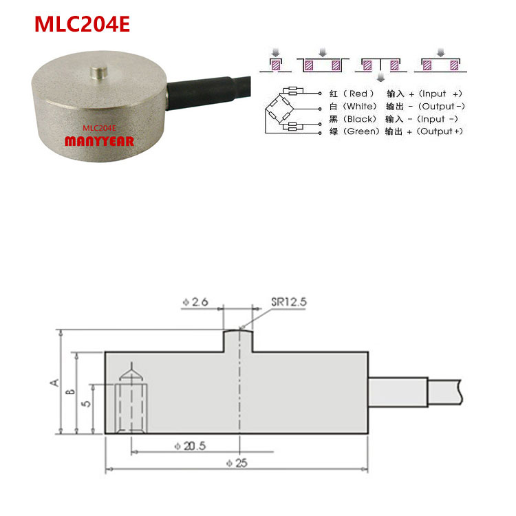 mlc200 纽扣式测力传感器