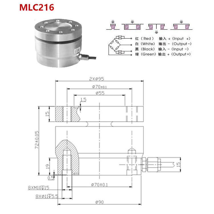 mlc200 纽扣式测力传感器
