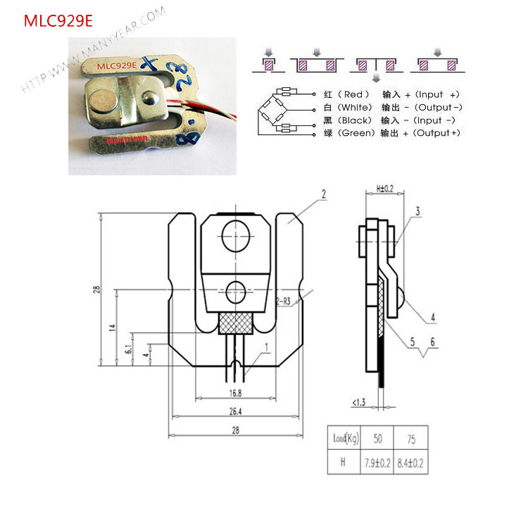 MLC929E Bathroom scale重量传感器