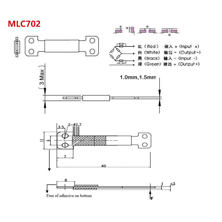 MLC702 微型测力传感器 50g