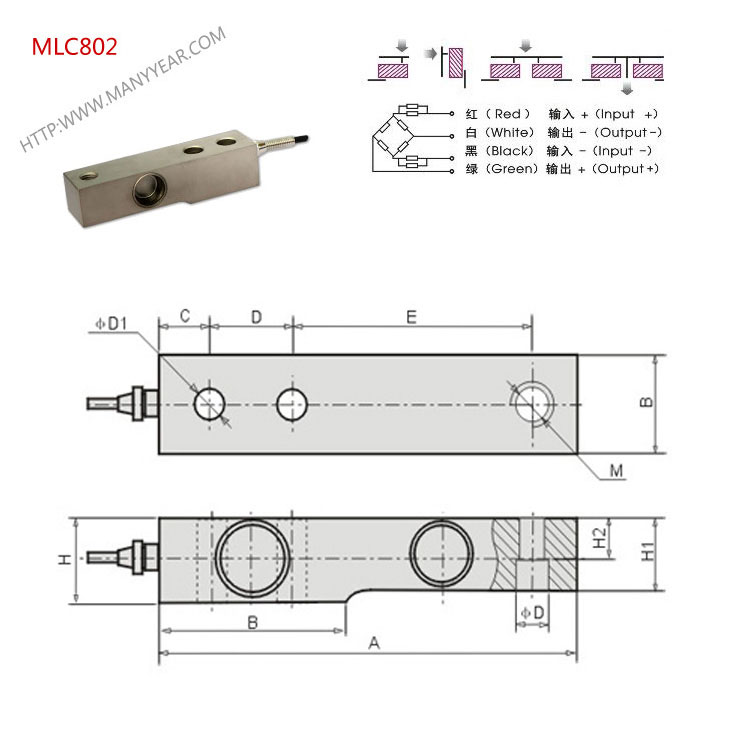 MLC802 叉车秤悬臂梁称重传感器
