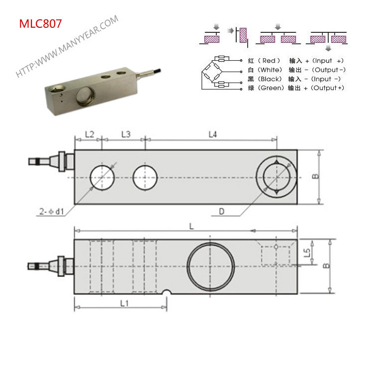 MLC807-平台秤称重传感器 5t