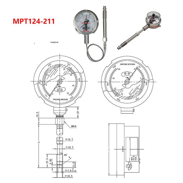 MPT124-211 高温压力表