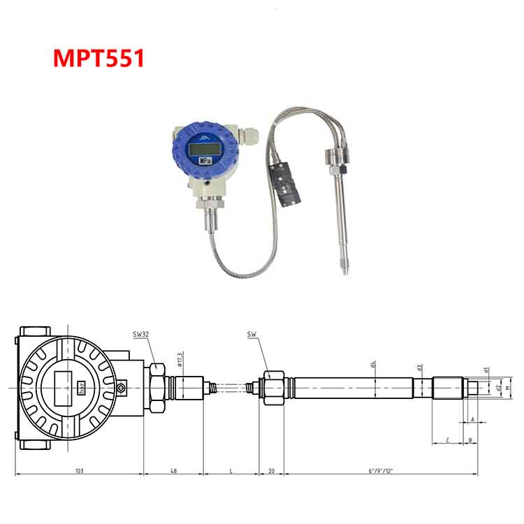 MPT551 数字式温度压力变送器