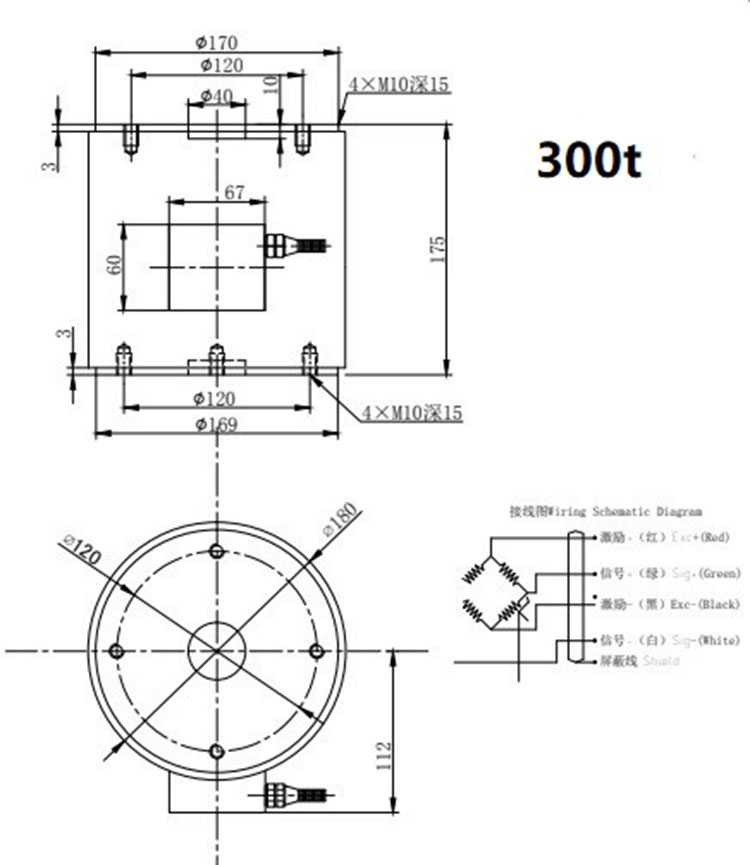 compression force sensor, compression load cell, Hydraulic press force sensor,Large scale range force sensors