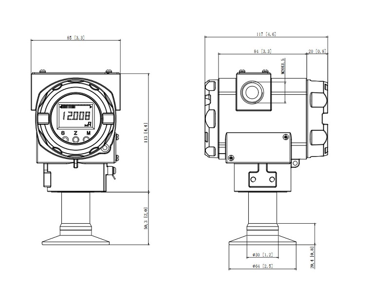 MPT242D 平膜压力变送器 卡箍法兰安装-深圳市瑞年科技有限公司 MPT242D 平膜压力变送器 卡箍法兰安装-深圳市瑞年科技有限公司