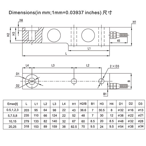 MLC801SBA 平台秤称重传感器-深圳市瑞年科技有限公司 MLC801SBA 平台秤称重传感器-深圳市瑞年科技有限公司